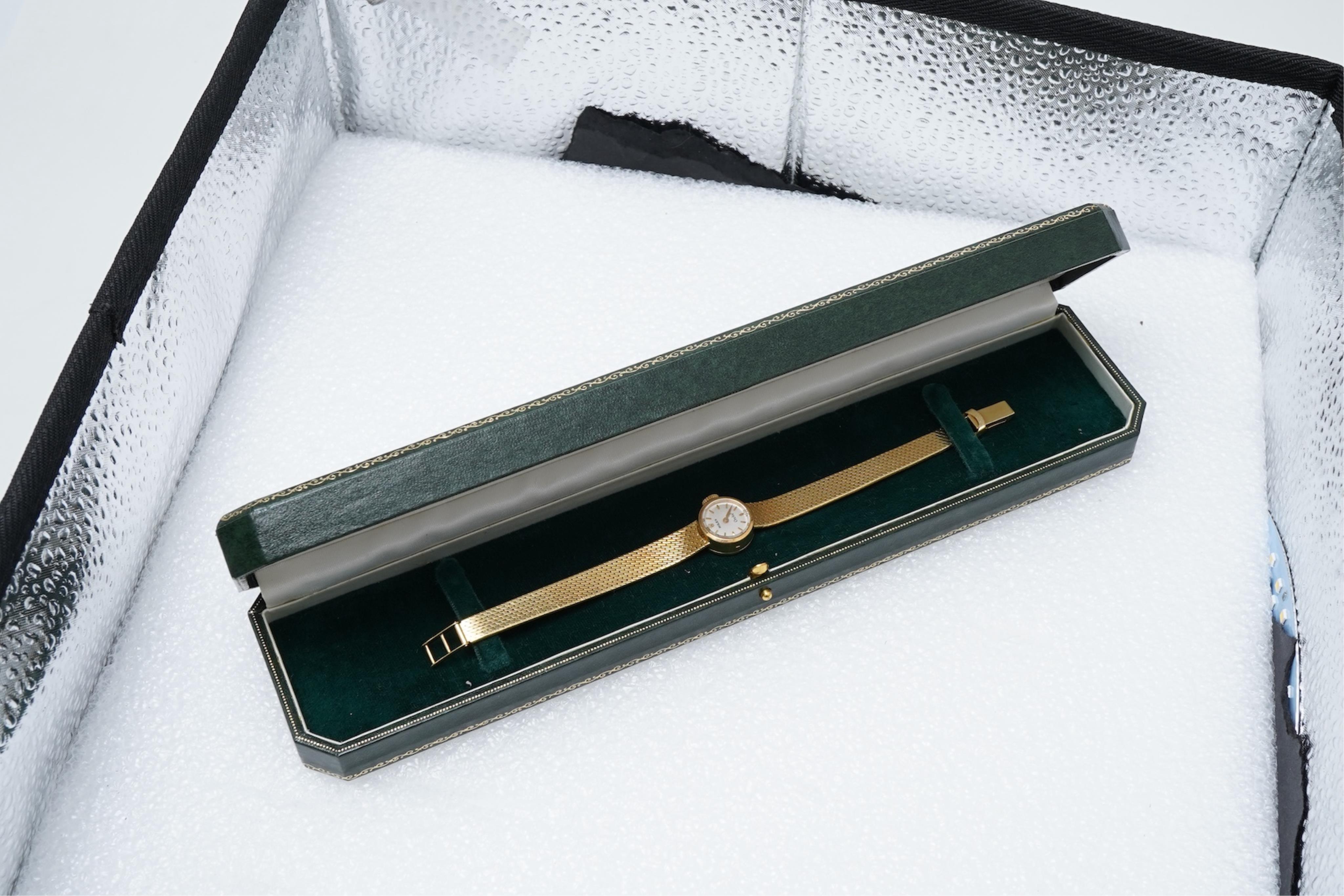 A lady's early 1970's 18ct gold Rolex Orchid manual wind dress wrist watch